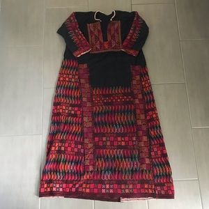 Boho Handmade Embroidered Tapestry Maxi Dress